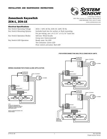 Zonecheck Keyswitch ZCK-1, ZCK-1E - Cerber.pro