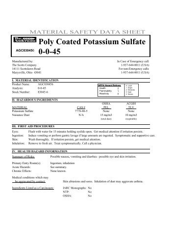 Poly Coated Potassium Sulfate 0-0-45 - Reinders.com