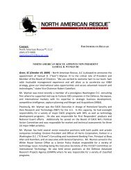 North American Rescue Appoints New President Samuel D. Wyman III