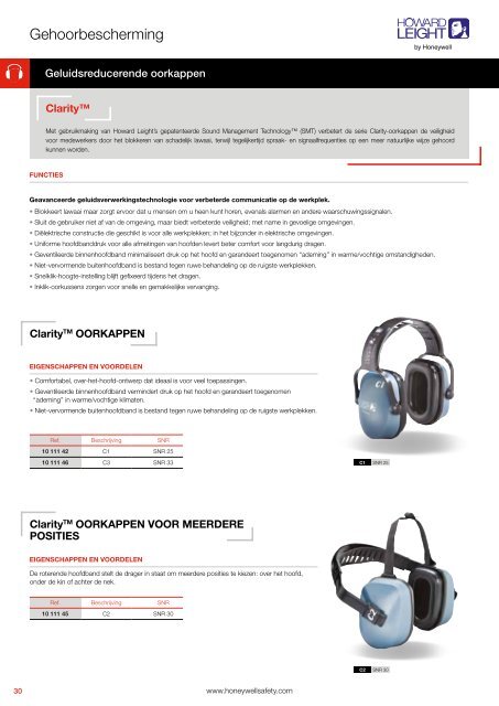 HONEYWELL VEILIGHEIDSPRODUCTEN