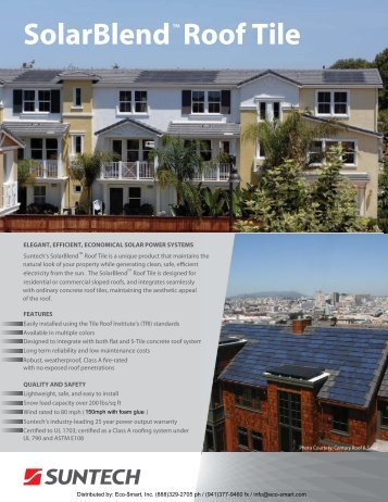 SolarBlend â¢ Roof Tile - ECO-$MART Home