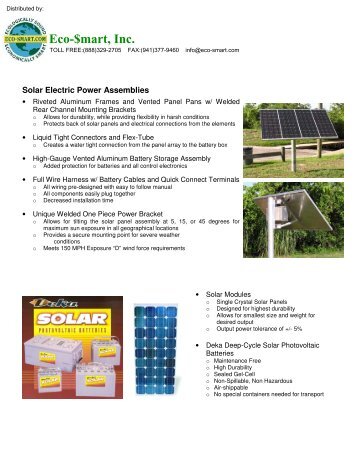Solar Power Assembly - ECO-$MART Home