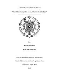 “Spesifikasi Komputer Anda, Sebelum Membelinya ... - Kontak UGM