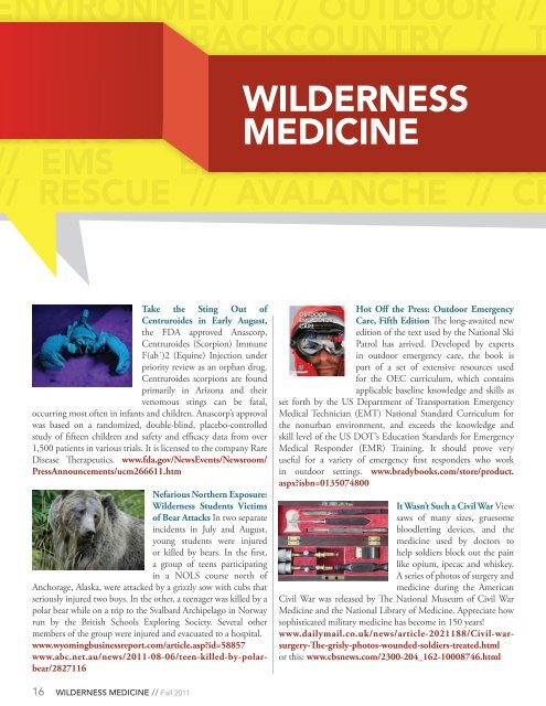 Volume 28, Number 4 - Wilderness Medical Society