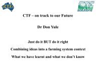 CTF – on track to our Future Dr Don Yule - ACTFA