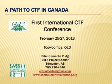 Peter Gamache, CTF Canada - ACTFA