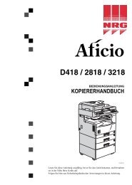 Aficio 180 Bedienungsanleitung Kopierer - Nashuatec