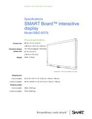 SMART Board 8070i Interactive Display specifications - KouluOn