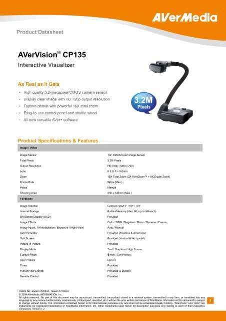 AverMedia AverVision CP135 