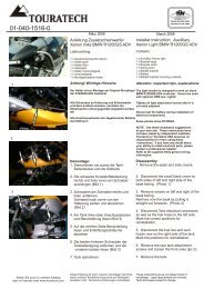 Installat Instruction: Auxilliary Xenon Light BMW ... - Touratech-USA