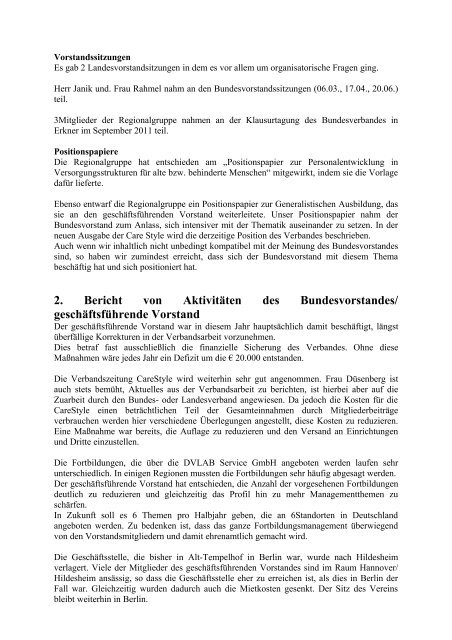 Bericht der Landesgruppe Berlin - Berlin/Brandenburg - DVLAB
