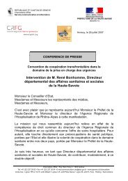 Intervention de M. RenÃ© Bonhomme, Directeur ... - CRFG