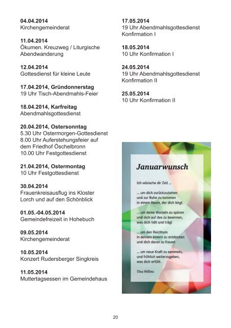 Gemeindebrief Dez. 2013 - Evangelische Kirchengemeinde ...