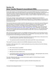 Section 36: Gene Transfer Research (recombinant DNA)