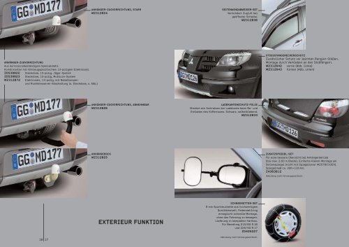 EXTERIEUR FUNKTION - Mitsubishi