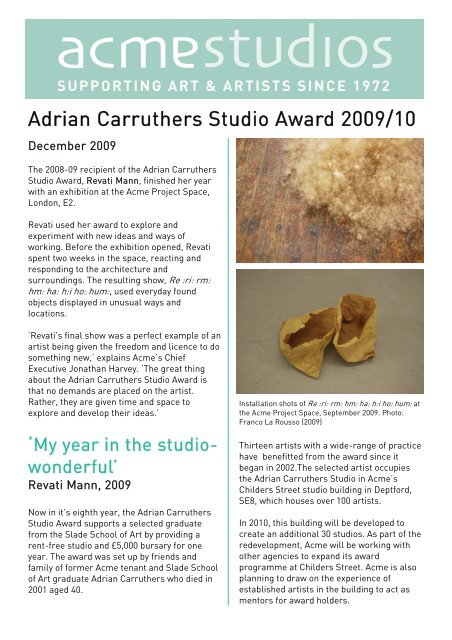 Adrian Carruthers De.. - Acme Studios