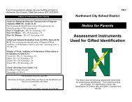 Assessment brochure approved - Northmont City Schools