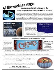 Drama Club's 2012-2013 season - Northmont City Schools