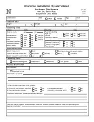 Page 1 Ohio School Health Record Physician's Report Northmont ...