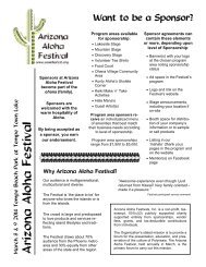 sponsor packet - Arizona Aloha Festival