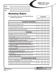 rBooks Workshop Rubric