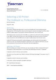 Selecting a 3D Printer: The Hobbyist vs. Professional Dilemma