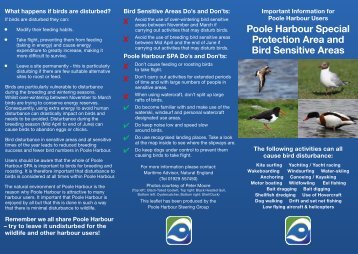 Bird Sensitive Areas leaflet - Poole Harbour Commissioners