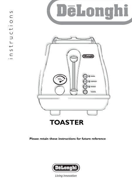 DeLonghi CTO2003B 2 Slice Toaster User Manual Download