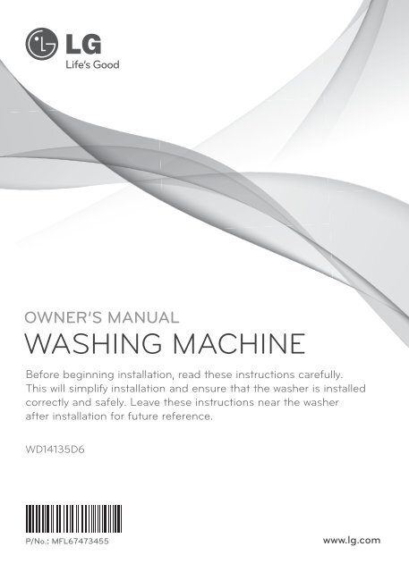 LG 8.5KG Frontloader Washer User Manual Download - Electro ...