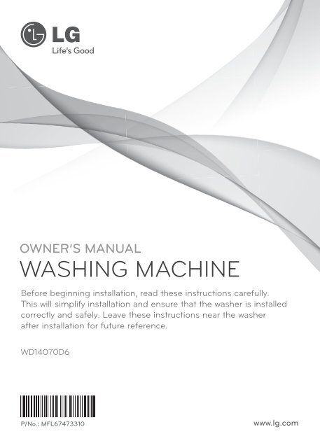 LG 10KG Frontloader Washer User Manual Download - Electro ...