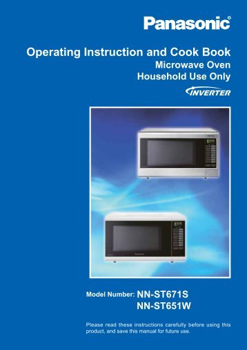 Panasonic NN-ST671S 32Litre Microwave User Manual Download