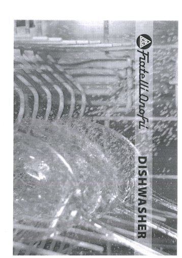 Fratelli Onofri DB012540 Intergrated Dishwasher User Manual ...