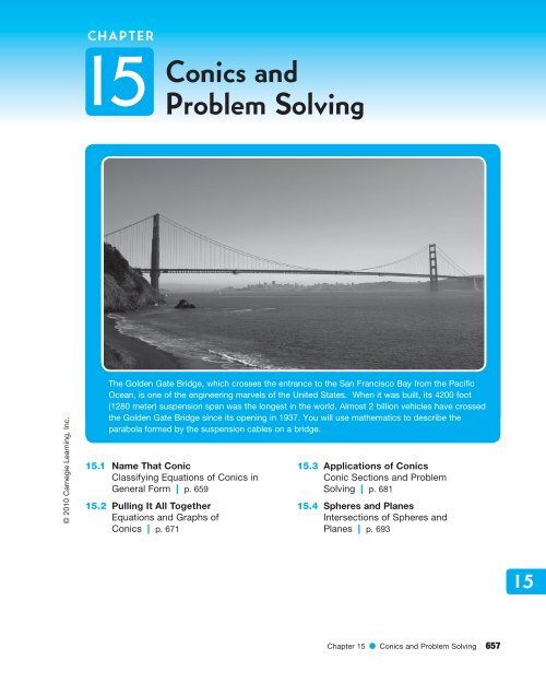 Conics and Problem Solving