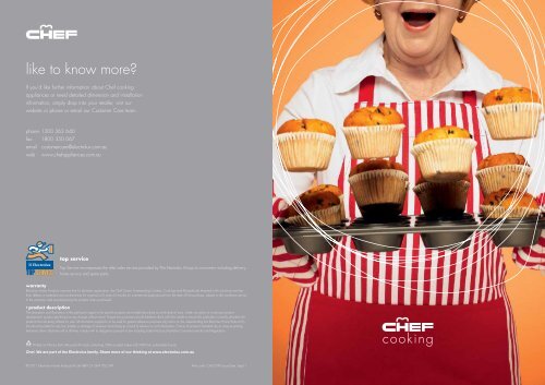 CHEF Cooking Appliances Brochure