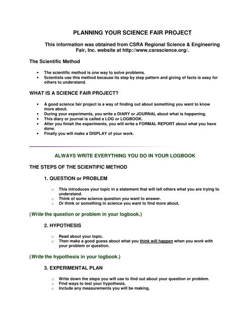 How To Write A Formal Report For Science Project