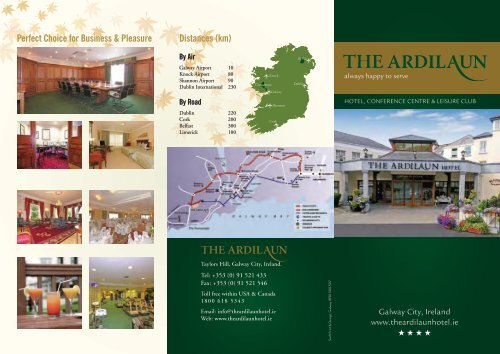 Hotel Brochure here - The Ardilaun Hotel Galway