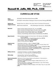 Russell Jaffe, MD, CCN CV - the International & American ...