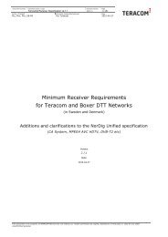 Minimum Receiver Requirements for Teracom and Boxer DTT ...