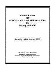 Annual Report - Morehead State University
