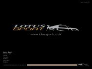Lotus Sport Brochure - Lotus Drivers Guide