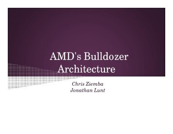 AMD's Bulldozer Architecture