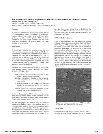 Fast velocity model building by plane-wave migration in tilted ...