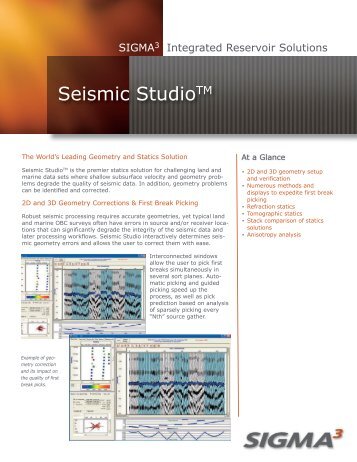 Seismic Studio Brochure - Sigmacubed.com