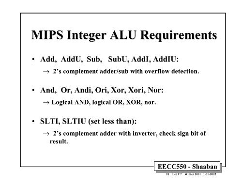 EECC550 - Shaaban