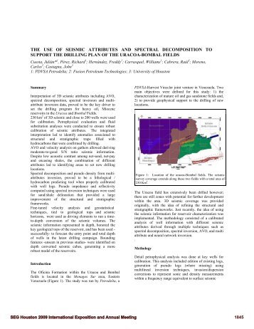 The use of seismic attributes and spectral decomposition ... - OnePetro