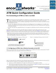 C2C Reference: ATM Quick Configuration Guide - Encore Networks