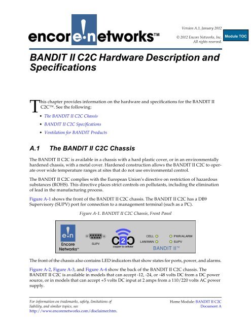 BANDIT II C2C - Encore Networks