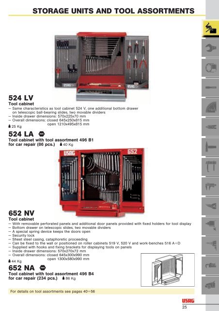 STORAGE UNITS AND TOOL ASSORTMENTS