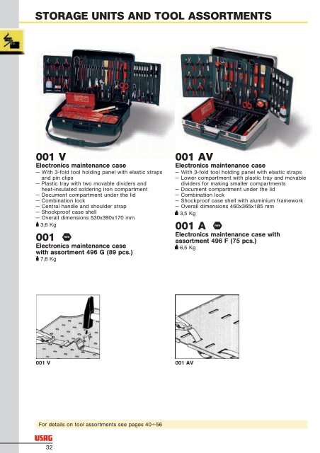 STORAGE UNITS AND TOOL ASSORTMENTS