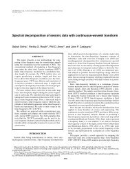 Spectral decomposition of seismic data with ... - Sigmacubed.com